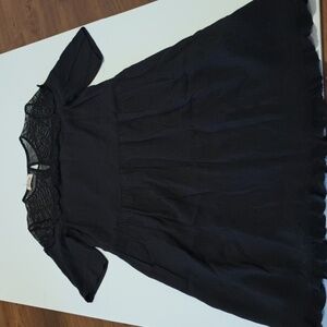 Baum Uno Pferdgarten Black Mesh Netting Tiered Ruffle Tshirt Dress A17